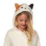 Squishmallows Hoodie Girls' Cam The Cat 3D Plush Ears Sweatshirt (S, 6/7)