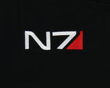 Mass Effect Men's N7 Logo Embroidered Gamer Pullover Hoodie