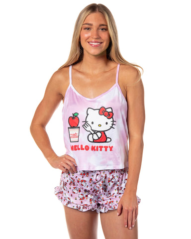 Hello Kitty X Cup Noodles Women's Cami And Shorts 2-Piece Lounge Set