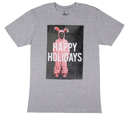 A Christmas Story Men's Ralphie Bunny Suit Happy Holidays Adult T-Shirt