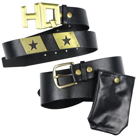 DC Comics Harley Quinn 3 Piece Belt And Utility Pouch Set Cosplay Accessory (M)