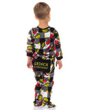 Dr Seuss The Grinch Who Stole Christmas White Buffalo Plaid Matching Family Pajama Set