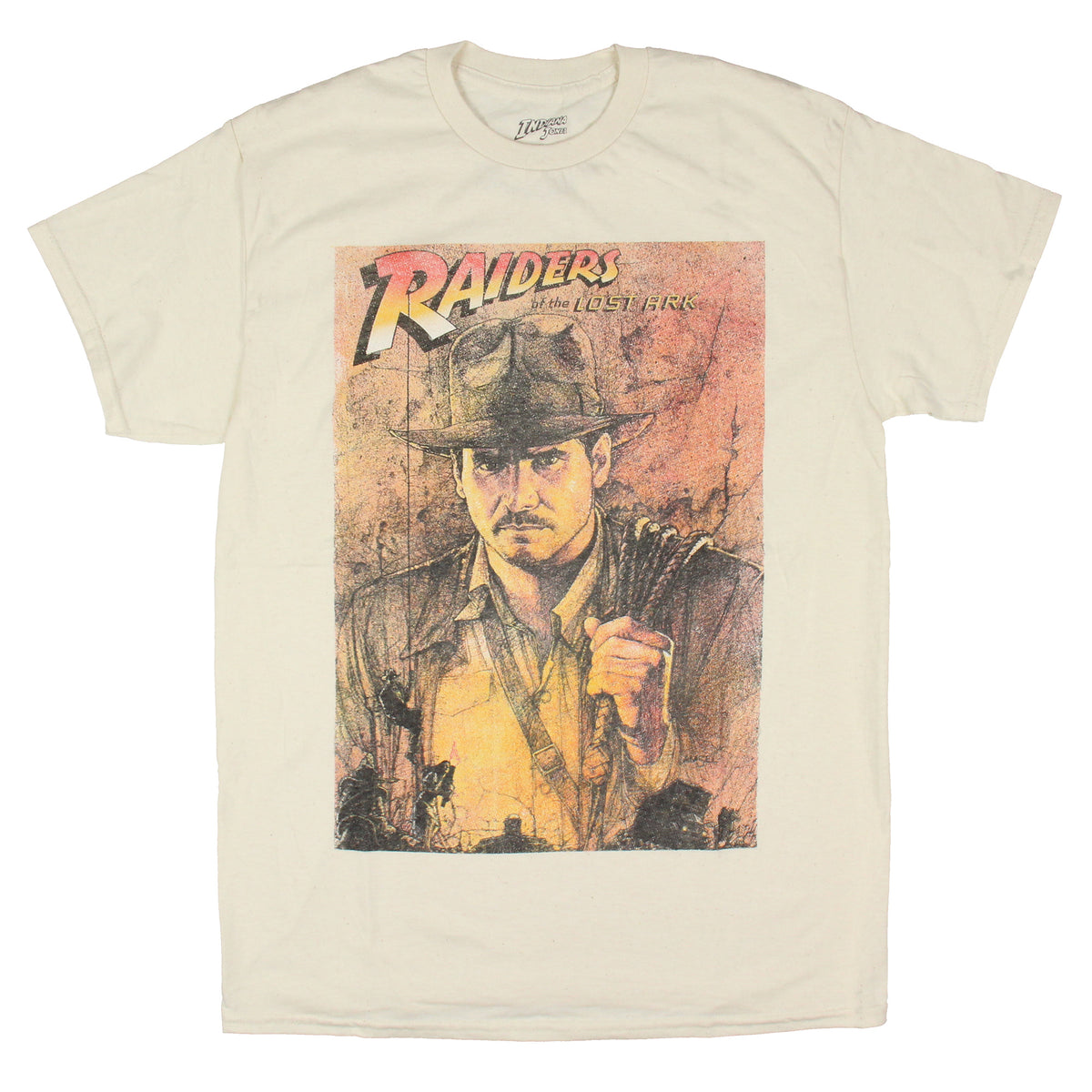 Indiana Jones Men's Raiders of The Lost Ark Distressed Poster T-Shirt