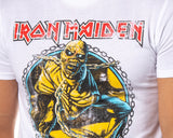 Iron Maiden Men's 1983 World Piece Tour Distressed Graphic T-Shirt