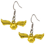 Harry Potter Costume Quidditch Golden Snitch Earrings Cosplay Accessories