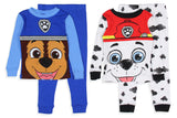 Paw Patrol Toddler Boys' Chase and Marshall 4 Piece Long Sleeve Pajama Set