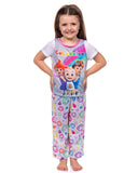CoComelon Toddler Girls' Rainbow Short Sleeve Shirt And Pants 2PC Pajama Set