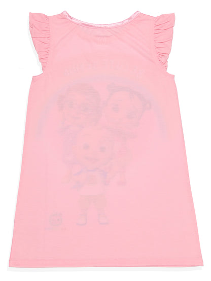 CoComelon Toddler Girls Be Cute Be Kind Ruffle Sleeve Nightgown