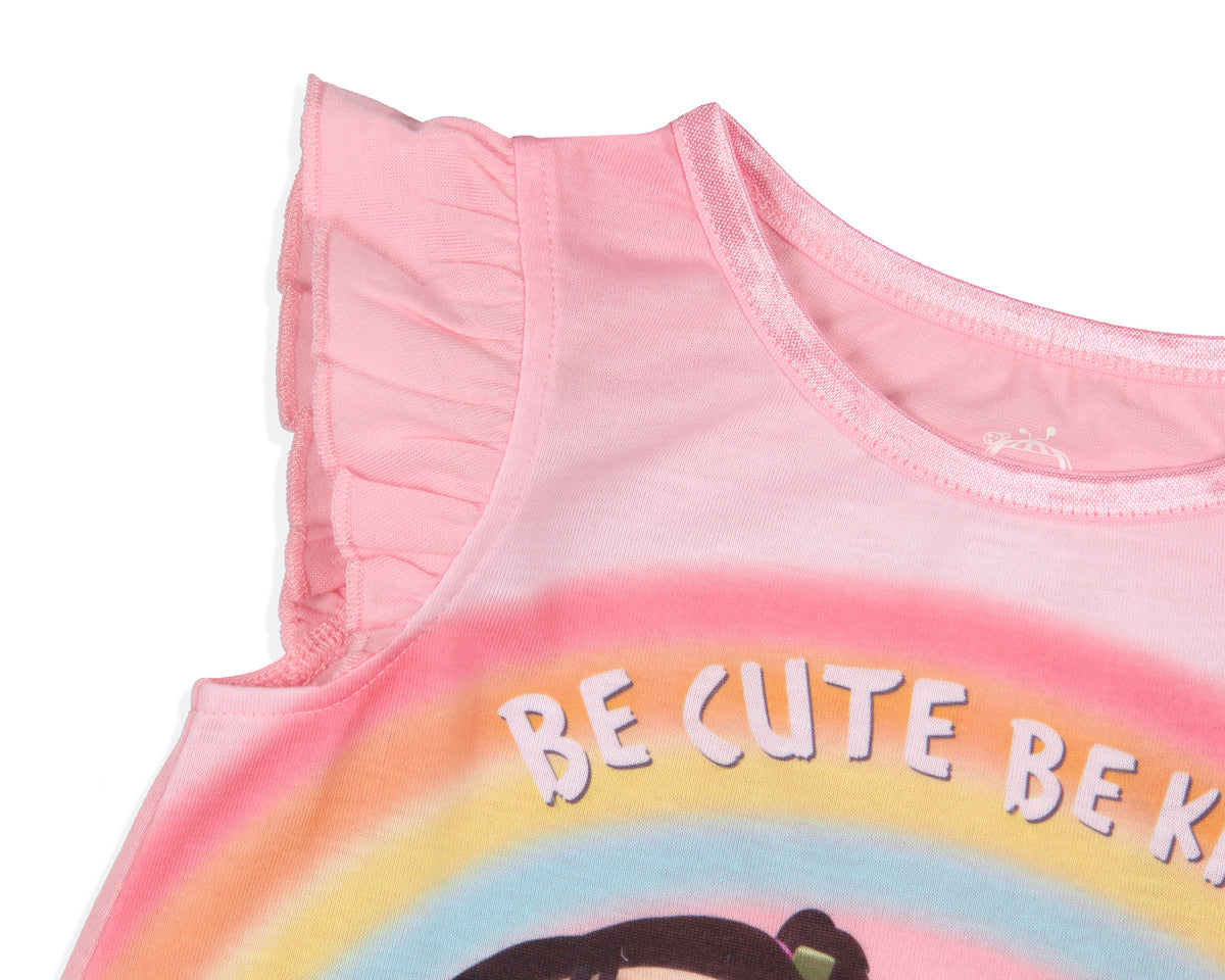 CoComelon Toddler Girls Be Cute Be Kind Ruffle Sleeve Nightgown