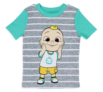 CoComelon Toddler Boys' JJ's Animal Friends Short Sleeve And Pant Pajama Set