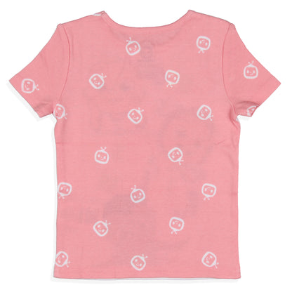 CoComelon Toddler Girls Cute Rainbow Short Sleeve With Shorts Pajama 2PC Set