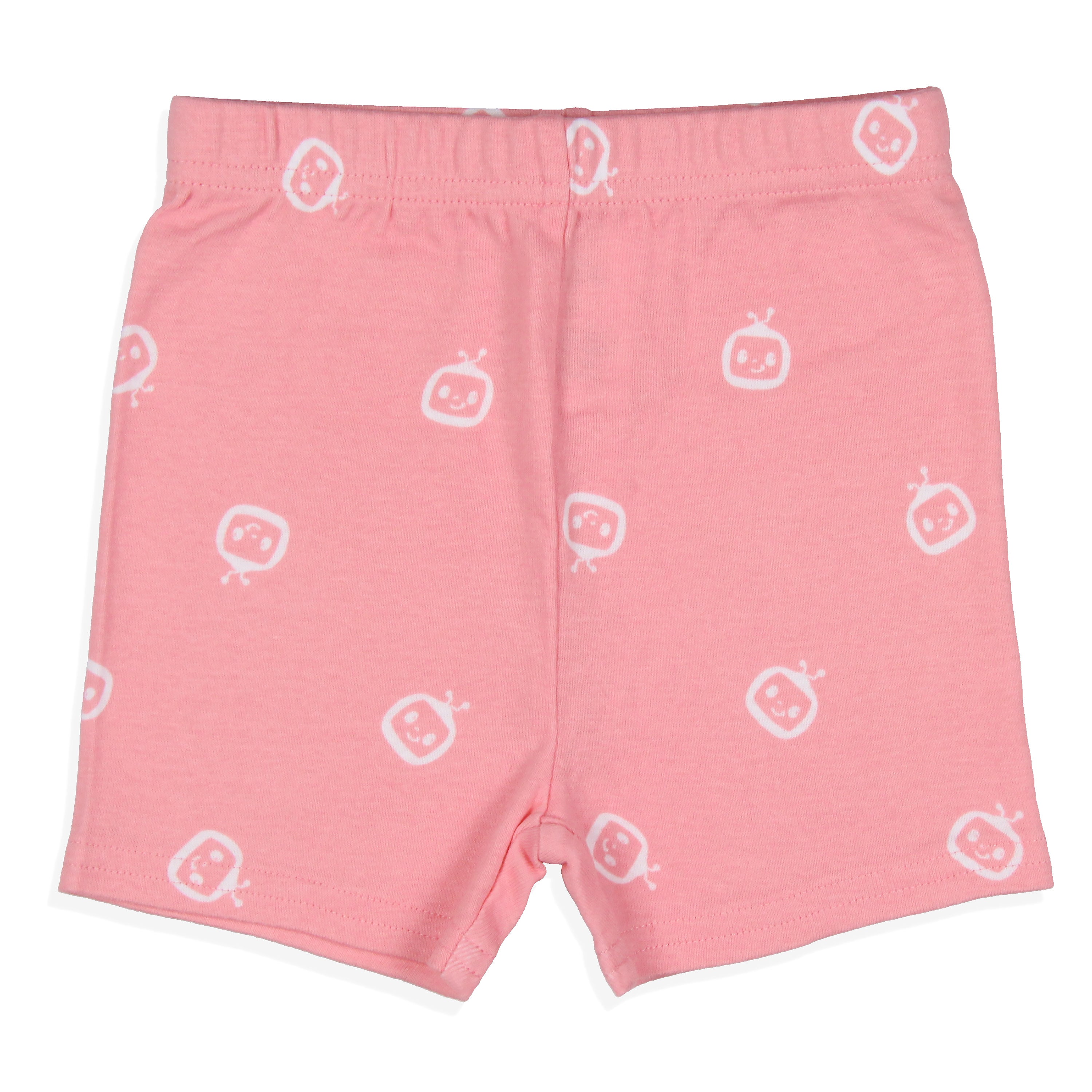 CoComelon Toddler Girls Cute Rainbow Short Sleeve With Shorts Pajama 2PC Set