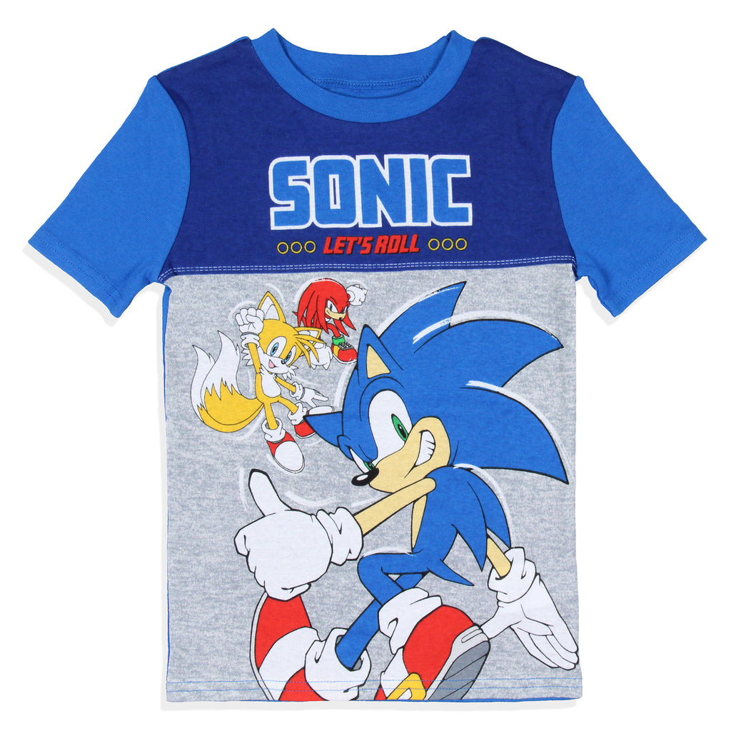 Sonic The Hedgehog Let's Roll Video Game Kids Cotton Pajama Set– Seven ...