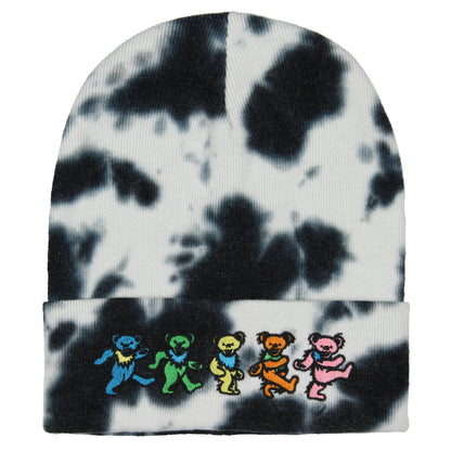 Grateful Dead Embroidered Dancing Bears Tie-Dyed Cuffed Cold Weather Beanie OSFM