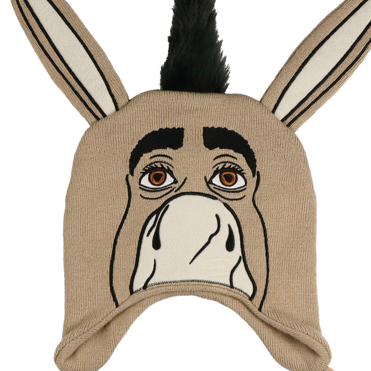 Shrek Beanie Donkey Big Face 3D Peruvian Laplander Pom Knitted Adult Hat