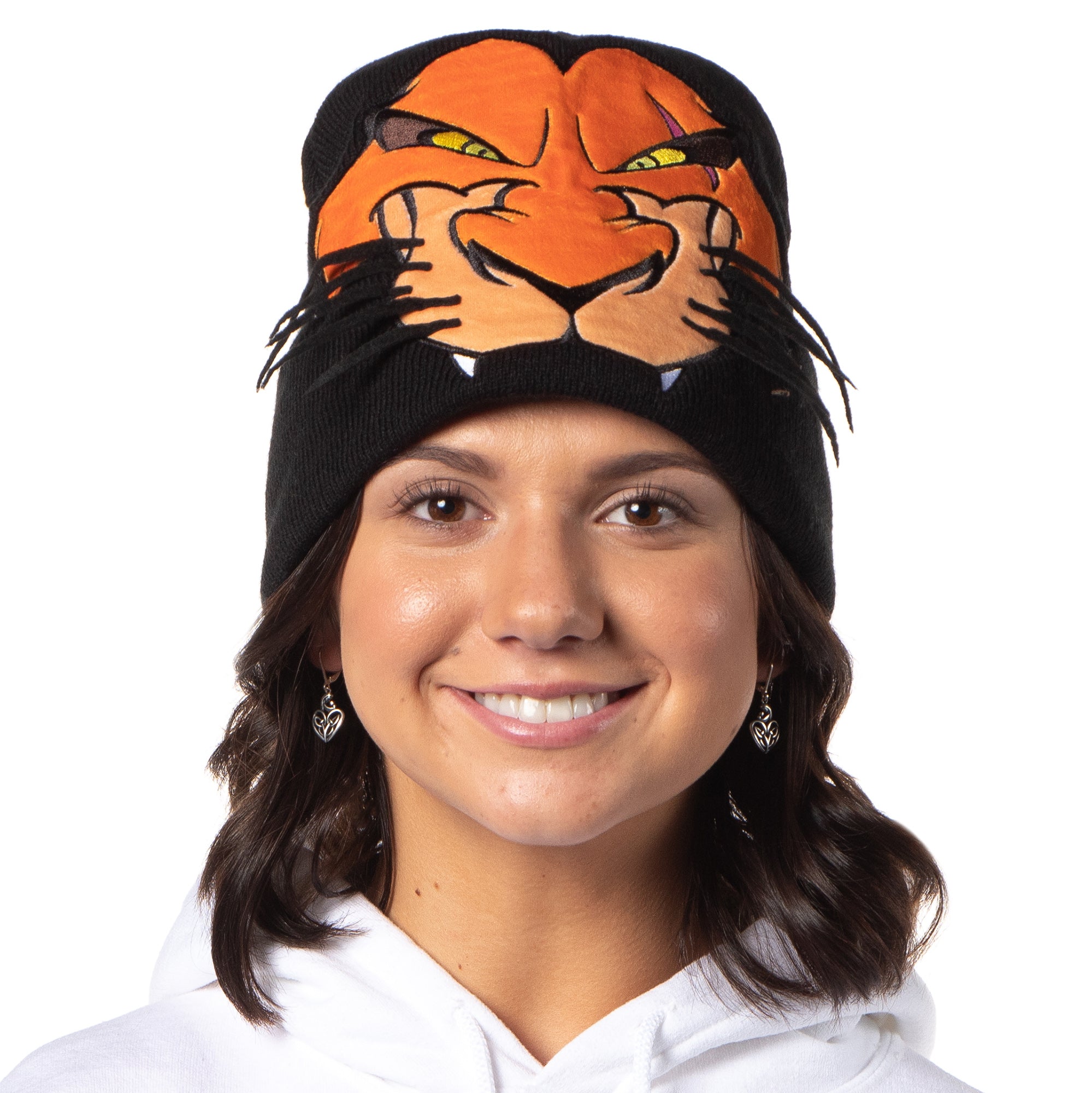 Disney The Lion King Scar Felt Embroidered Face Design Cuffed Beanie