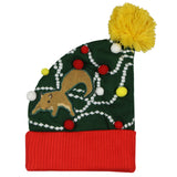 National Lampoon's Christmas Vacation Leaning Tree Squirrel Cuffed Pom Beanie