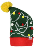 National Lampoon's Christmas Vacation Leaning Tree Squirrel Cuffed Pom Beanie