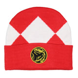 Mighty Morphin Power Ranger Red Ranger Embroidered Dino Coin Cuff Men's Beanie