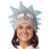 Rick and Morty Beanie Rick Felt Embroidery Face Design With Fuzzy 3D Hair Beanie