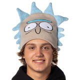 Rick and Morty Beanie Rick Felt Embroidery Face Design With Fuzzy 3D Hair Beanie