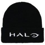 Halo Video Game Embroidered Logo Cuffed Waffle Knit Beanie Hat OSFM