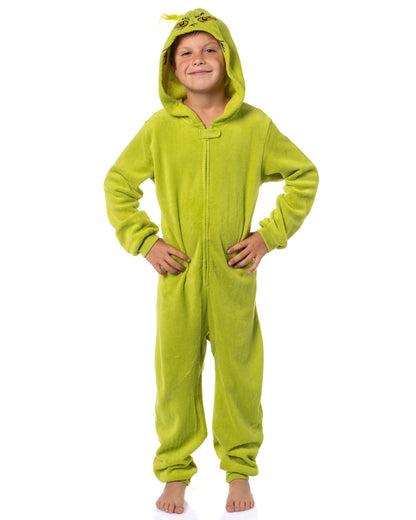 Dr. Seuss GRINCH Who Stole Christmas Kids Hooded Pajama Union Suit (XXL/16)