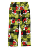 Dr. Seuss The Grinch Pajamas Kid's Santa Hat Buffalo Plaid Lounge Pants