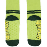 Dr Seuss The Grinch Women's Christmas Plush Grinch Face Knee-High Gripper Sock