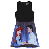 Disney The Little Mermaid Womens' Ariel And Eric Kiss The Girl Skater Dress