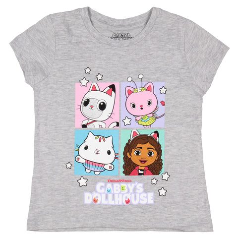 Gabby's Dollhouse Girls' Kitty Friends Kids T-Shirt