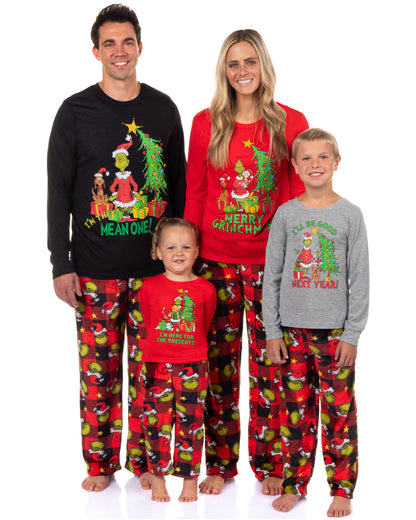 Dr. Seuss The Grinch Toddlers' Here for the Presents Pajamas Plaid Sleepwear