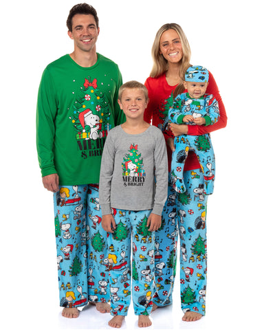 Peanuts Snoopy Pajamas Christmas Holiday Family Matching Sleepwear Set