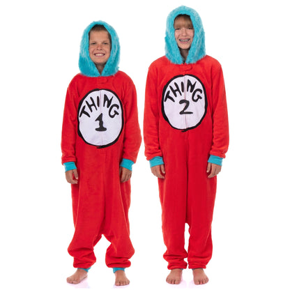Dr. Seuss Thing 1 & Thing 2 Kids Costume Kigurumi Union Suit