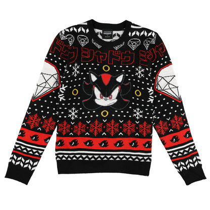 Sonic the Hedgehog Kid's Christmas Ugly Sweater Shadow Knit Pullover