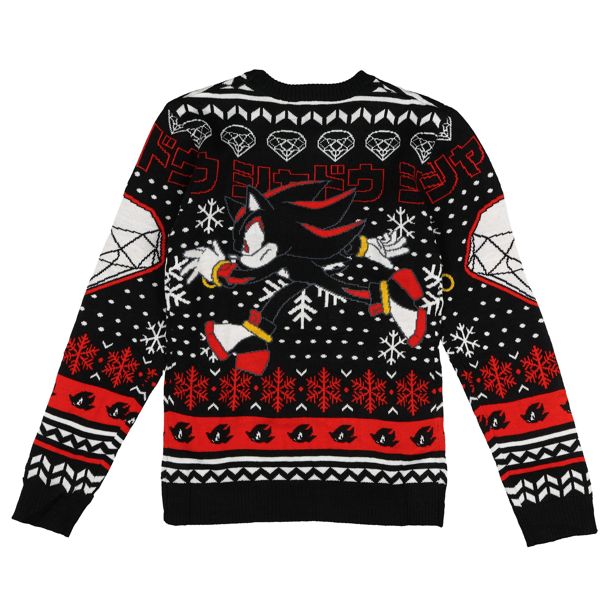 Sonic the Hedgehog Kid's Christmas Ugly Sweater Shadow Knit Pullover