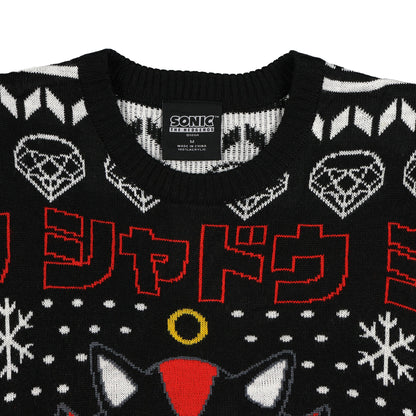 Sonic the Hedgehog Kid's Christmas Ugly Sweater Shadow Knit Pullover