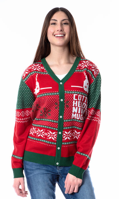 ELF The Movie Men's Cotton Headed Ninny Muggins Ugly Sweater for Christmas