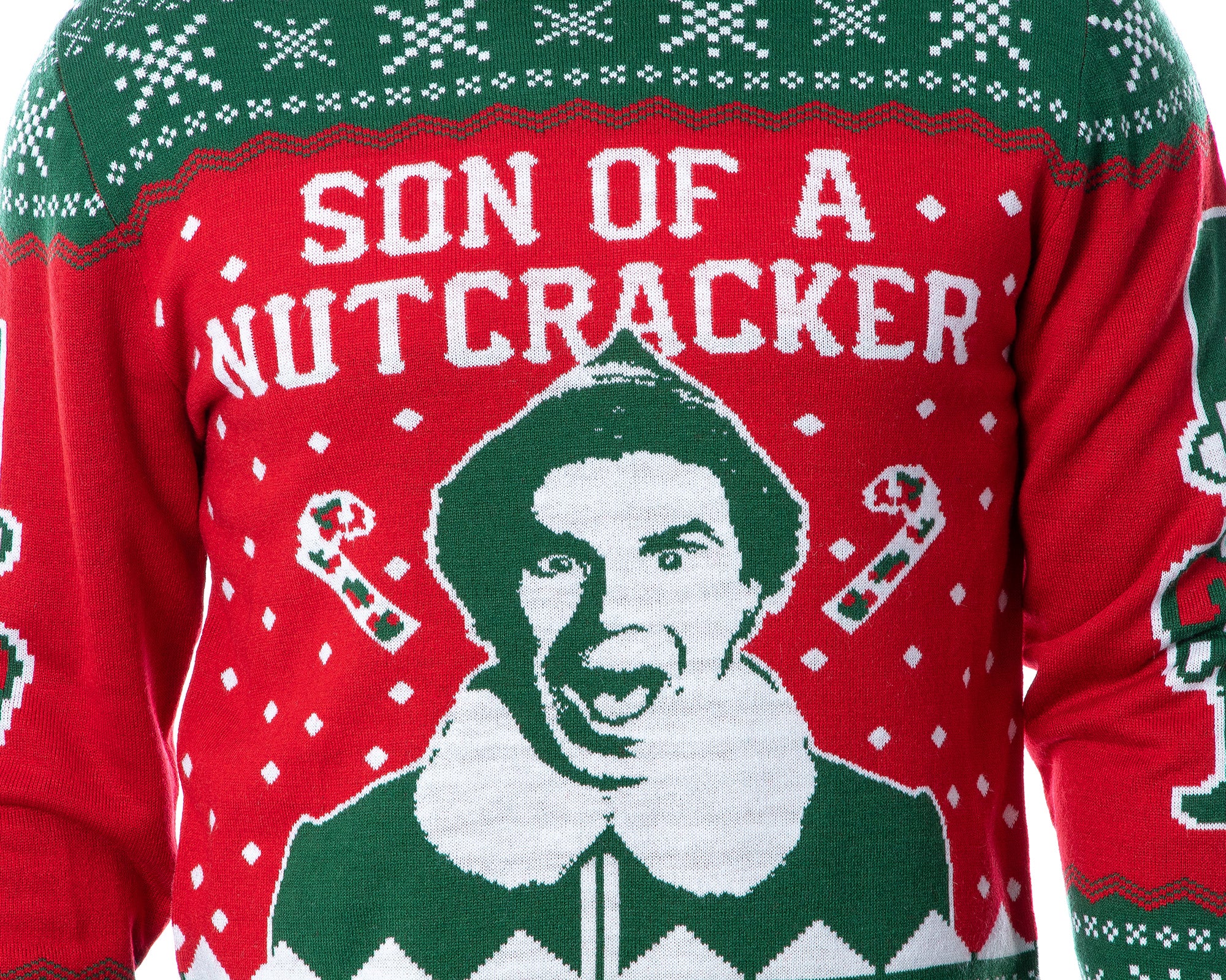 ELF Movie Men's Son of a Nutcracker Ugly Sweater for Christmas Knit Pullover