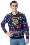 Harry Potter Men's Hogwarts Happy Christmas Ugly Holiday Knit Sweater