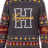 Harry Potter Men's Hogwarts Houses Design Ugly Holiday Knit Sweater