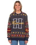 Harry Potter Men's Hogwarts Houses Design Ugly Holiday Knit Sweater