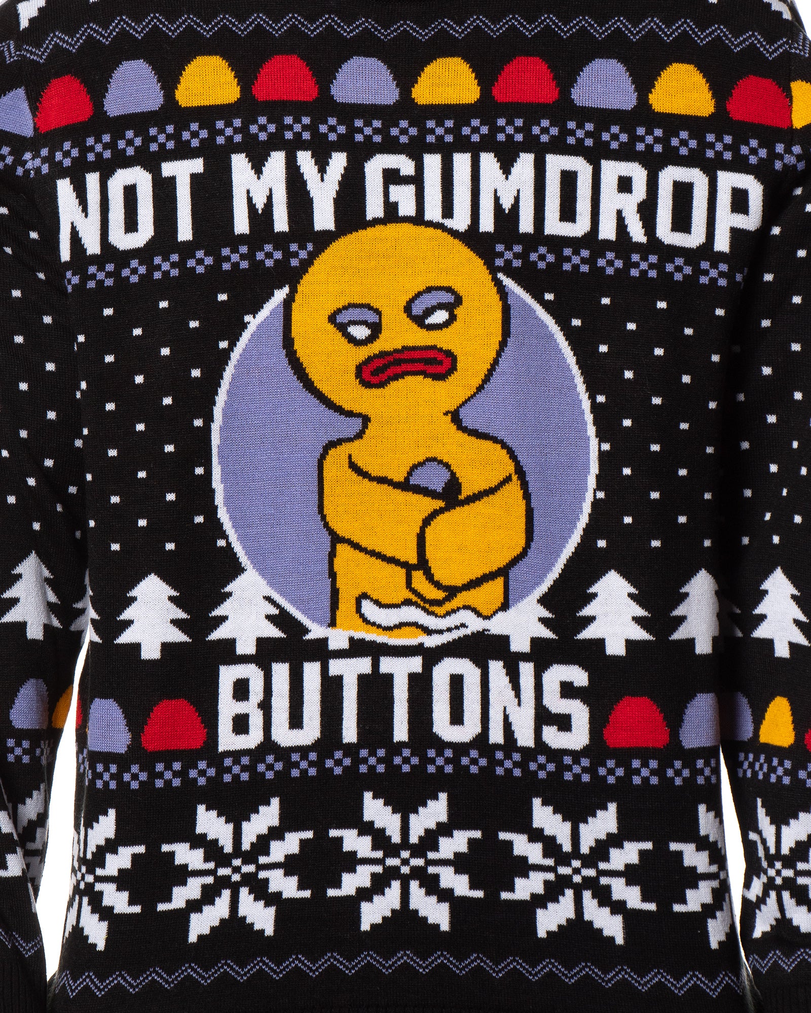 Shrek Men's Gingerbread Man Not My Gumdrop Buttons Ugly Sweater Knit Pullover