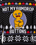 Shrek Men's Gingerbread Man Not My Gumdrop Buttons Ugly Sweater Knit Pullover