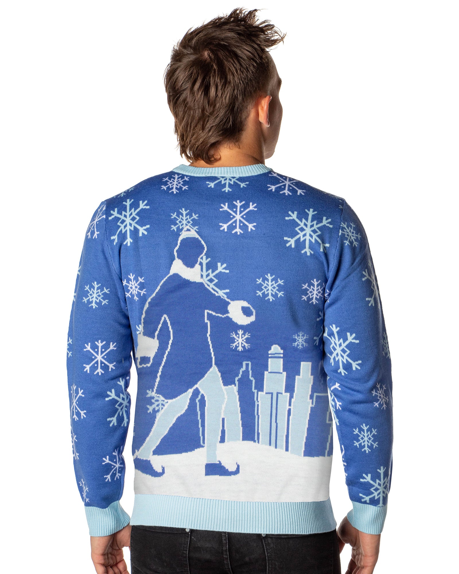 ELF The Movie Men's Mr. Narwhal Ugly Sweater for Christmas Knit Pullover