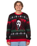 Ghost Face Adult Ugly Sweater for Christmas Ghostface Knit Holiday Pullover