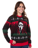 Ghost Face Adult Ugly Sweater for Christmas Ghostface Knit Holiday Pullover