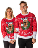 Scooby Doo Men's Ruh-Roh! Santa Scooby Christmas Ugly Sweater Knit Pullover