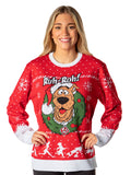 Scooby Doo Men's Ruh-Roh! Santa Scooby Christmas Ugly Sweater Knit Pullover