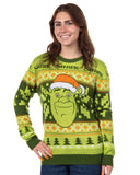 Shrek Ugly Sweater for Christmas Men's Santa Hat Holiday Knit Pullover